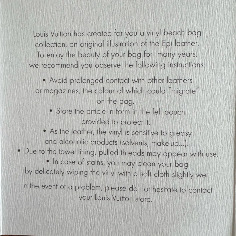 Louis Vuitton Epi Plage Lagoon Bay Tote with COA and LV Dust Bag - EUC - Picture 12 of 15